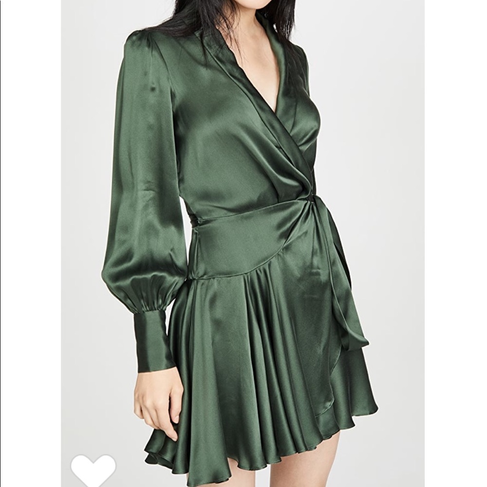 Zimmermann Espionage Silk Wrap Mini Dress